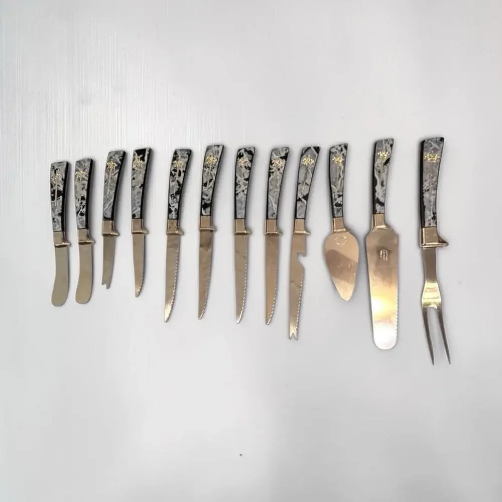 Swords Of Camelot Lifetime Cutlery Sheffield England 12 Stainless Steel Knives